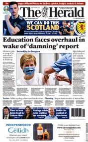 The Herald (UK) Newspaper Front Page for 22 June 2021