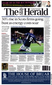 The Herald (UK) Newspaper Front Page for 22 September 2022