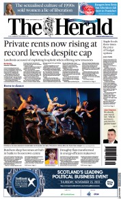 The Herald front page for 22 September 2023