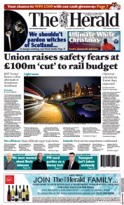 The Herald (UK) Newspaper Front Page for 23 December 2021