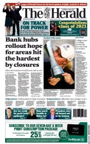 The Herald (UK) Newspaper Front Page for 23 August 2021