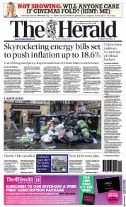 The Herald (UK) Newspaper Front Page for 23 August 2022