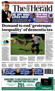 The Herald (UK) Newspaper Front Page for 23 September 2021