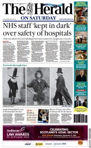 The Herald (UK) Newspaper Front Page for 23 September 2023