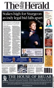 The Herald (UK) Newspaper Front Page for 24 November 2022