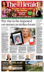 The Herald (UK) Newspaper Front Page for 24 December 2022