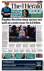 The Herald (UK) Newspaper Front Page for 24 March 2022