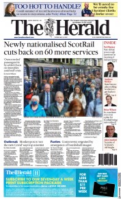 The Herald (UK) Newspaper Front Page for 24 May 2022