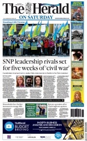 The Herald (UK) Newspaper Front Page for 25 February 2023