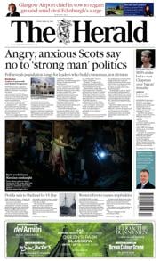 The Herald front page for 25 April 2025