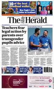 The Herald (UK) Newspaper Front Page for 25 September 2021