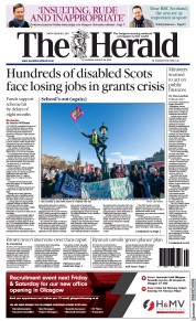The Herald front page for 26 January 2023