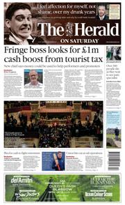 The Herald front page for 26 April 2025