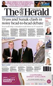 The Herald (UK) Newspaper Front Page for 26 July 2022