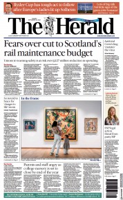 The Herald (UK) Newspaper Front Page for 26 September 2023