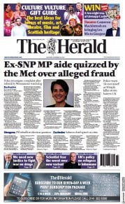 The Herald (UK) Newspaper Front Page for 27 November 2021