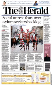 The Herald front page for 27 November 2023