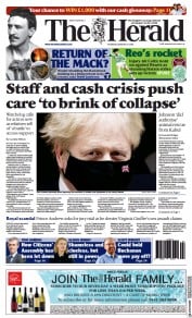 The Herald (UK) Newspaper Front Page for 27 January 2022