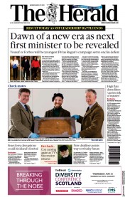The Herald front page for 27 March 2023