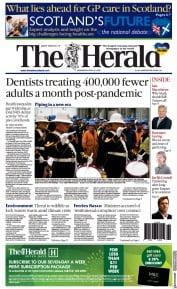 The Herald (UK) Newspaper Front Page for 27 April 2022