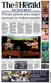 The Herald front page for 27 May 2023