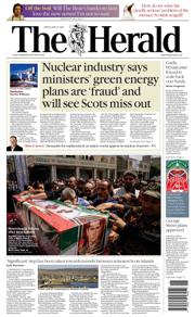 The Herald front page for 27 June 2025