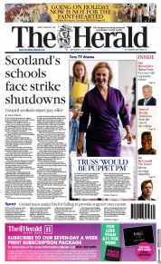 The Herald front page for 27 July 2022