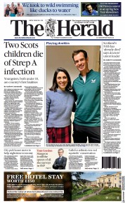 The Herald (UK) Newspaper Front Page for 29 December 2022