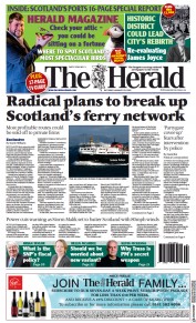 The Herald (UK) Newspaper Front Page for 29 January 2022