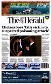 The Herald (UK) Newspaper Front Page for 29 March 2022