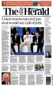 The Herald front page for 29 September 2023