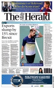 The Herald (UK) Newspaper Front Page for 2 November 2022