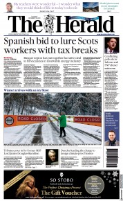 The Herald front page for 30 November 2023