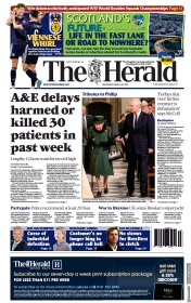 The Herald (UK) Newspaper Front Page for 30 March 2022