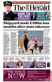 The Herald (UK) Newspaper Front Page for 30 April 2021