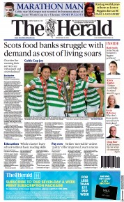 The Herald (UK) Newspaper Front Page for 30 May 2022