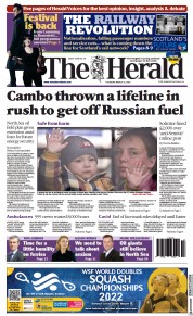 The Herald (UK) Newspaper Front Page for 31 March 2022