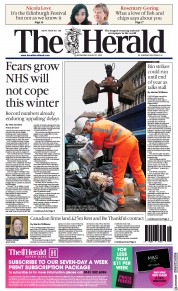 The Herald (UK) Newspaper Front Page for 31 August 2022