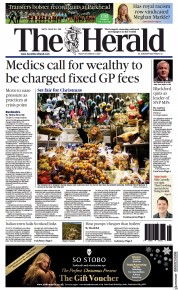 The Herald (UK) Newspaper Front Page for 3 December 2022