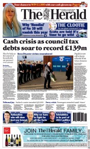 The Herald front page for 3 January 2022