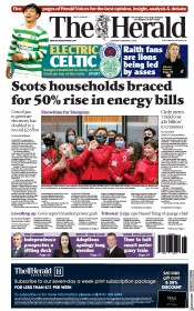 The Herald (UK) Newspaper Front Page for 3 February 2022