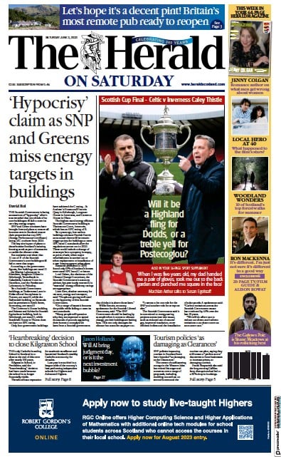 The Herald Newspaper Front Page (UK) for 3 June 2023