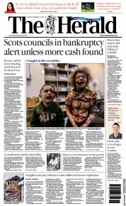 The Herald front page for 4 December 2023