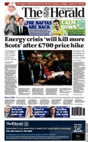 The Herald (UK) Newspaper Front Page for 4 February 2022