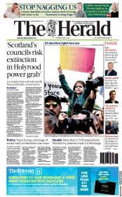 The Herald front page for 4 May 2022