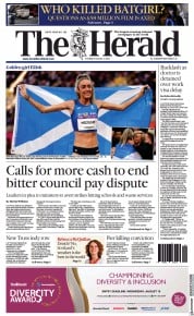 The Herald front page for 4 August 2022