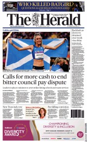 The Herald (UK) Newspaper Front Page for 4 August 2022