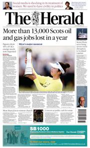 The Herald front page for 4 August 2025