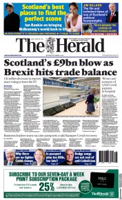 The Herald (UK) Newspaper Front Page for 4 September 2021