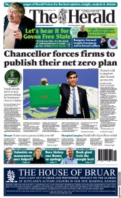 The Herald (UK) Newspaper Front Page for 5 November 2021